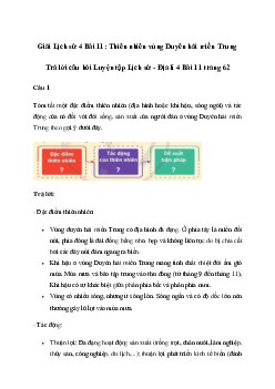 Giải Lịch sử Địa lí lớp 4 Bài 11: Thiên nhiên vùng Duyên hải miền Trung | Cánh diều