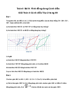 Giải Toán 8 Bài 9: Hình đồng dạng | Cánh diều