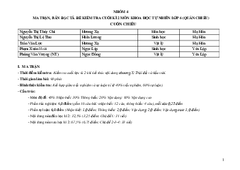 Đề thi học kì 2 lớp 6 môn Khoa học tự nhiên Kết nối tri thức năm 2024 - Đề 7