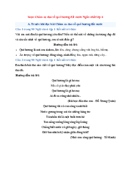 Soạn bài Chùm ca dao về quê hương đất nước | Ngữ Văn 6 Kết Nối Tri Thức