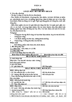 Giáo án buổi 2 Tiếng Việt 2 sách Cánh diều | Tuần 24