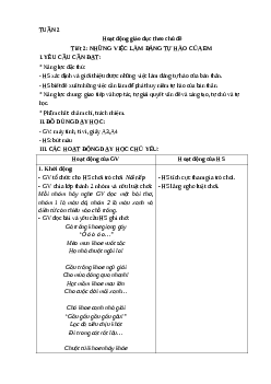 Giáo án Hoạt động trải nghiệm lớp 4 Tuần 2 | Kết nối tri thức