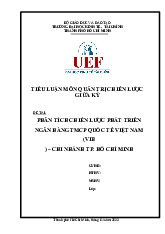 Tiểu luận môn QUẢN TRỊ CHIẾN LƯỢC  - trường đại học kinh tế- tài chính Hồ chí minh