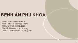 Bệnh án U xơ tử cung | Bệnh án phụ khoa | Y tế - Sức khỏe