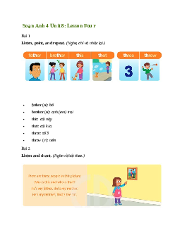 Giải Tiếng Anh lớp 4 Unit 8: Lesson Four | Family and Friends