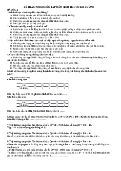 Đề cương ôn tập | Kinh Tế học đại cương | Đại học Khoa học Xã hội và Nhân văn, Đại học Quốc gia Thành phố HCM