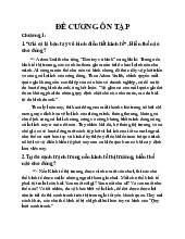 Đề cương ôn học phần Thị trường và giá cả | Học viện Nông nghiệp Việt Nam