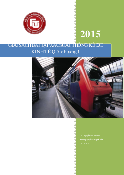 Giải sách bài tập xác suất thống kê Đại học Kinh tế Quốc dân chương 1