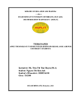 TECHNOLOGY TO ENHANCE LEARNING ENGLISH LANGUAGE