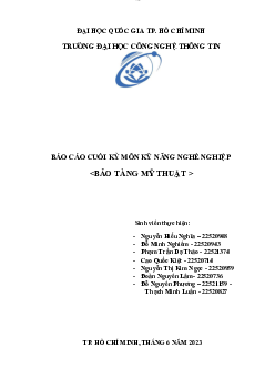 Báo cáo cuối kỳ môn kỹ năng nghề nghiệp: bảo tàng mỹ thuật