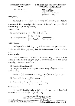 Đề thi chọn học sinh giỏi Toán 12 THPT năm 2020 – 2021 sở GD&ĐT Hà Nội