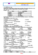 Đề Ôn Tập Học Kỳ 1 Tiếng Anh 8 Global Success 2025-2026 Có Đáp Án File Nghe-Đề 1