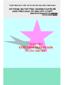 Toàn tập khối tròn xoay cơ bản Toán 12