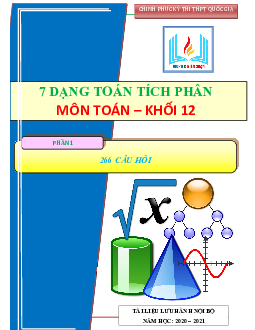 7 dạng toán tích phân thường gặp Toán 12
