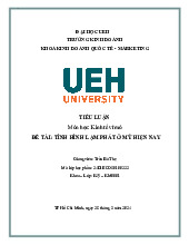 Tiểu luận vĩ mô | Đại học Kinh tế Thành phố Hồ Chí Minh