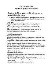 Các câu hỏi ôn tập môn Quản lý tài sản công | Trường Đại học Kinh Doanh và Công Nghệ Hà Nội