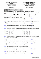 Đề thi thử tốt nghiệp THPT 2025 lần 2 môn Toán sở GD&ĐT Nam Định