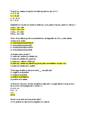 Chem Quiz 3 Multiple choice - Chemistry for engineers | Trường Đại học Quốc tế, Đại học Quốc gia Thành phố HCM