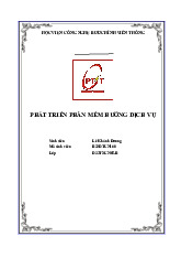 Bài tập cá nhân môn Phát triển phần mềm hướng dịch vụ | Học viện Công Nghệ Bưu Chính Viễn Thông