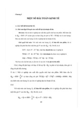 Lý thuyết chương 2: Một số bài toán kinh tế | Môn toán cao cấp