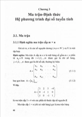 Giáo trình chương 3: Ma trận-định thức | Môn toán cao cấp