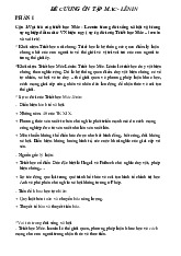 Đề cương môn Tài liệu Triết học - Trường Đại học Sư phạm – Đại học Huế.