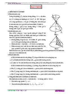 Chuyên đề mặt nón Toán12