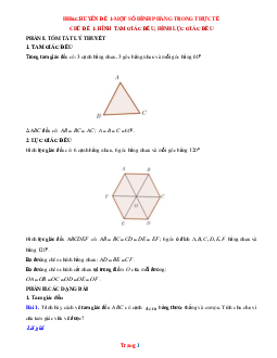 Luyện thi HSG Toán 6 chủ đề: Tam giác đều-lục giác đều