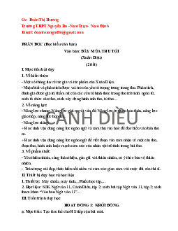 Đây mùa thu tới | Giáo án Văn 11 Cánh diều