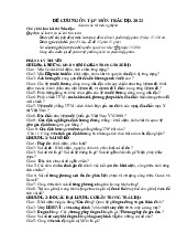 ĐỀ CƯƠNG ÔN TẬP TRẮC ĐỊA 2022