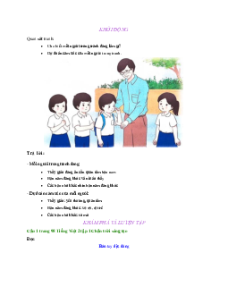 Giải SGK môn Tiếng Việt lớp 2 -  Bài 1: Bàn tay dịu dàng | Chân trời sáng tạo