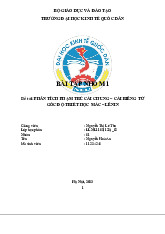Đề tài: phân tích phạm trù cái chung – cái riêng từ Góc độ triết học Mác – Lênin môn Kinh tế vi mô | Trường Đại học Kinh Tế Quốc Dân