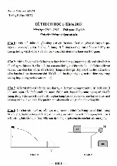 Đề thi cuối HKI học phần Vật lý cơ học 1 năm 2024 - 2025 | Trường Đại học Khoa học tự nhiên, Đại học Quốc gia Thành phố Hồ Chí Minh