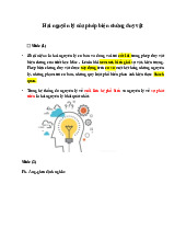 Nguyên lý cơ bản của phép biện chứng duy vật | Môn Triết học Mác-Lênin - Đại học Sư Phạm Hà Nội