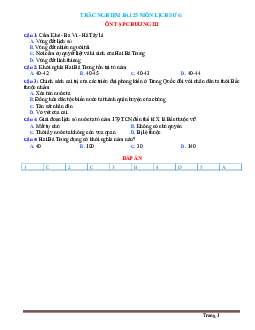 Trắc nghiệm Sử 6 Bài 25: Ôn tập chương 3 (có đáp án)