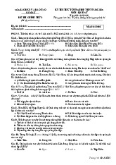 Đề thi thử tốt nghiệp THPT 2025 môn Lịch sử Sở GD&ĐT Cà Mau