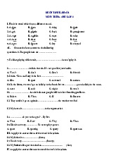 Đề ôn tập hè lớp 6 lên lớp 7 môn Tiếng Anh - Đề số 1