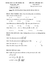 Đề giữa học kỳ 1 Toán 7 năm 2025 – 2026 trường THCS Nguyễn Trường Tộ – Hà Nội