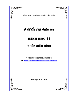 Top 9 đề ôn tập kiểm tra 1 tiết Hình học 11 chương 1: Phép biến hình