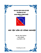 Bài tập lớn môn Lò công nghiệp | Trường Đại học Bách Khoa Hà Nội