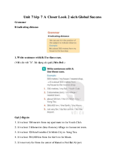 Unit 7 lớp 7 A Closer Look 2 sách Global Success