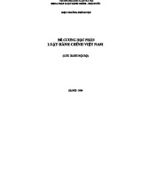 Đề cương học phần - Luật Hành Chính Việt Nam - LHC - NL - 4TC