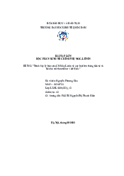 Kinh tế chính trị bài tập lớn lưu thông tiền tệ| Đại học Kinh Tế Quốc Dân