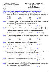 Đề thi thử HSG Toán 12 lần 2 năm 2024 – 2025 trường THPT Nguyễn Bính – Nam Định