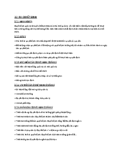 Chương 3: Ra quyết định