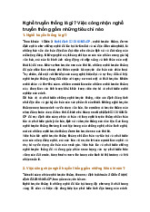 Nghề truyền thống là gì? Việc công nhận nghề truyền thống gồm những tiêu chí nào