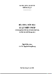 Đề cương ôn tập Luật Hiến Pháp | Trường Đại học Luật,  Đại học Quốc gia Hà Nội