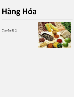 Hàng Lương Thực - Logistics vận tải hàng hóa | Trường Đại học Giao thông Vận Tải