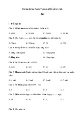 Đề ôn tập hè lớp 3 môn Toán sách Kết nối tri thức - Đề 3