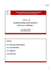 Week 6 Reference and Citation